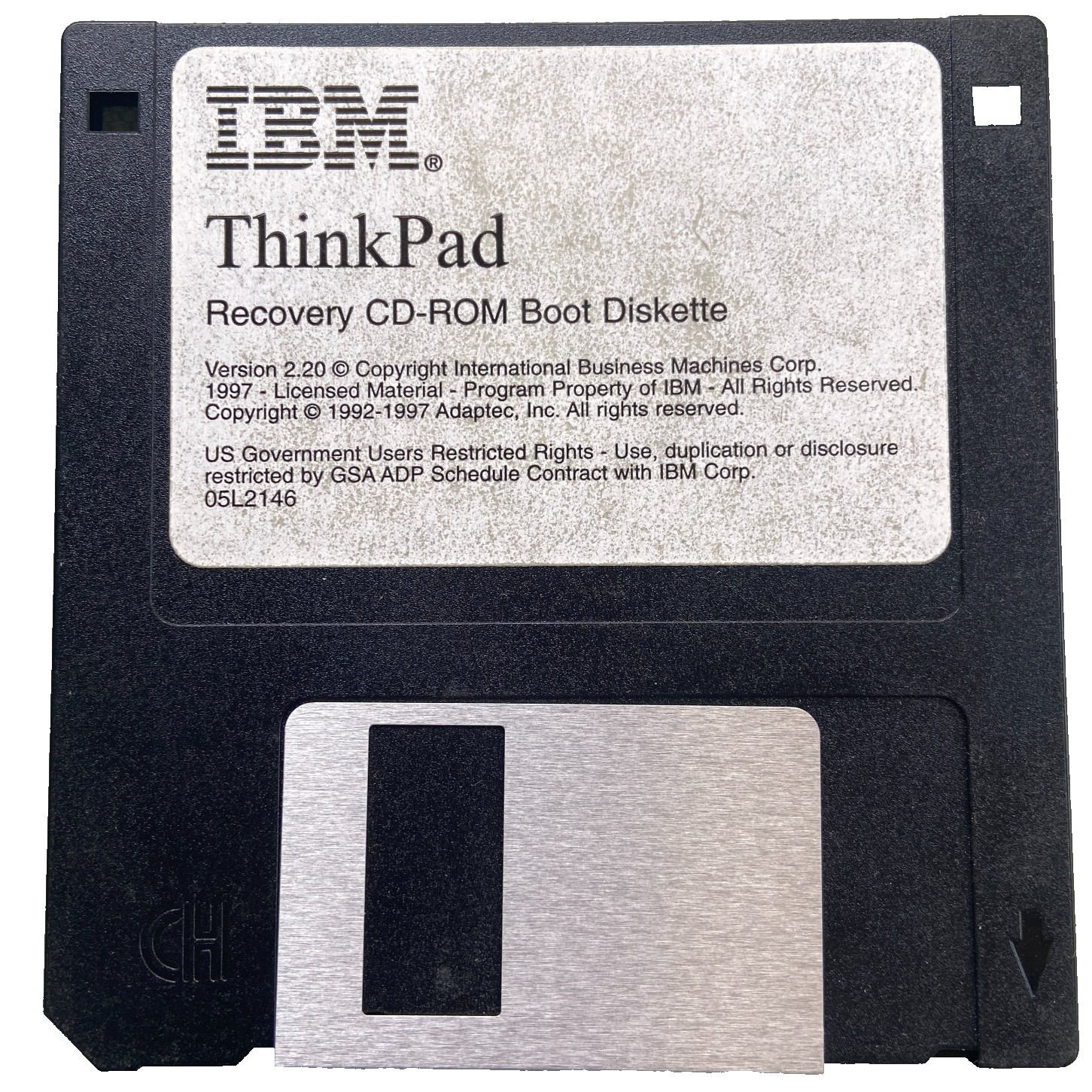 IBM ThinkPad Recovery CD-Rom Boot Floppy Disk 3.5” Floppy 1997 PC Computer VTG
