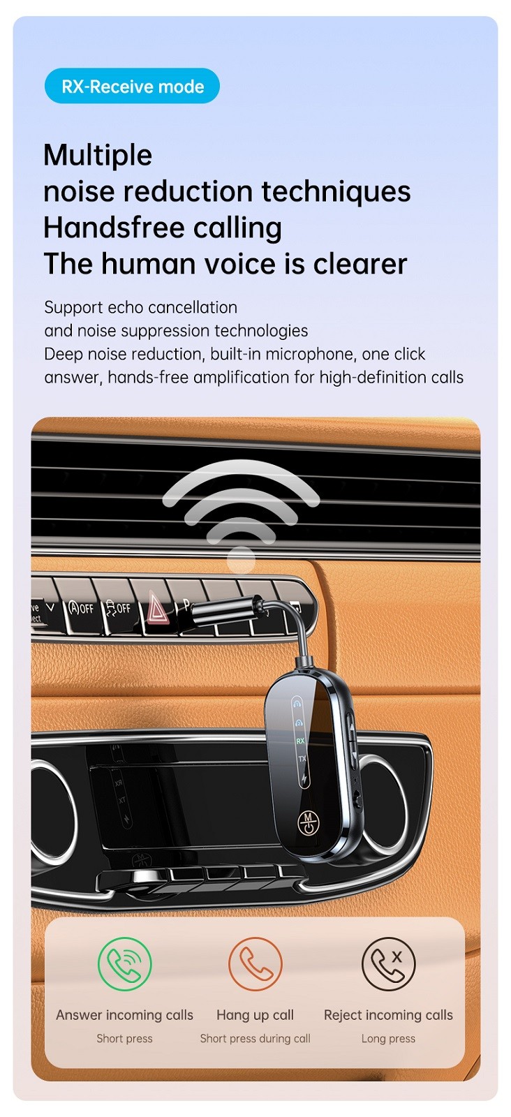 Bluetooth-Compatible 5.4 Audio Adapter Bluetooth-Compatible Receive Send 2-in-1