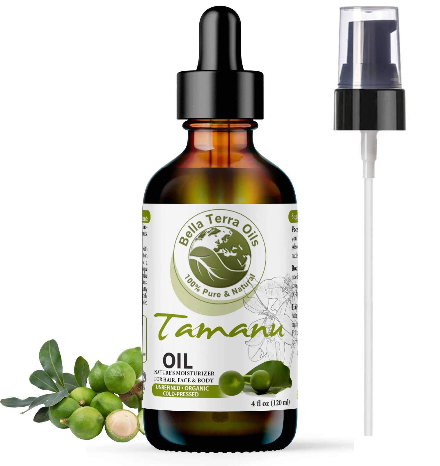 Organic Tamanu Oil - 4oz | Cold-Pressed Oil for Skincare, Haircare & DIY Project