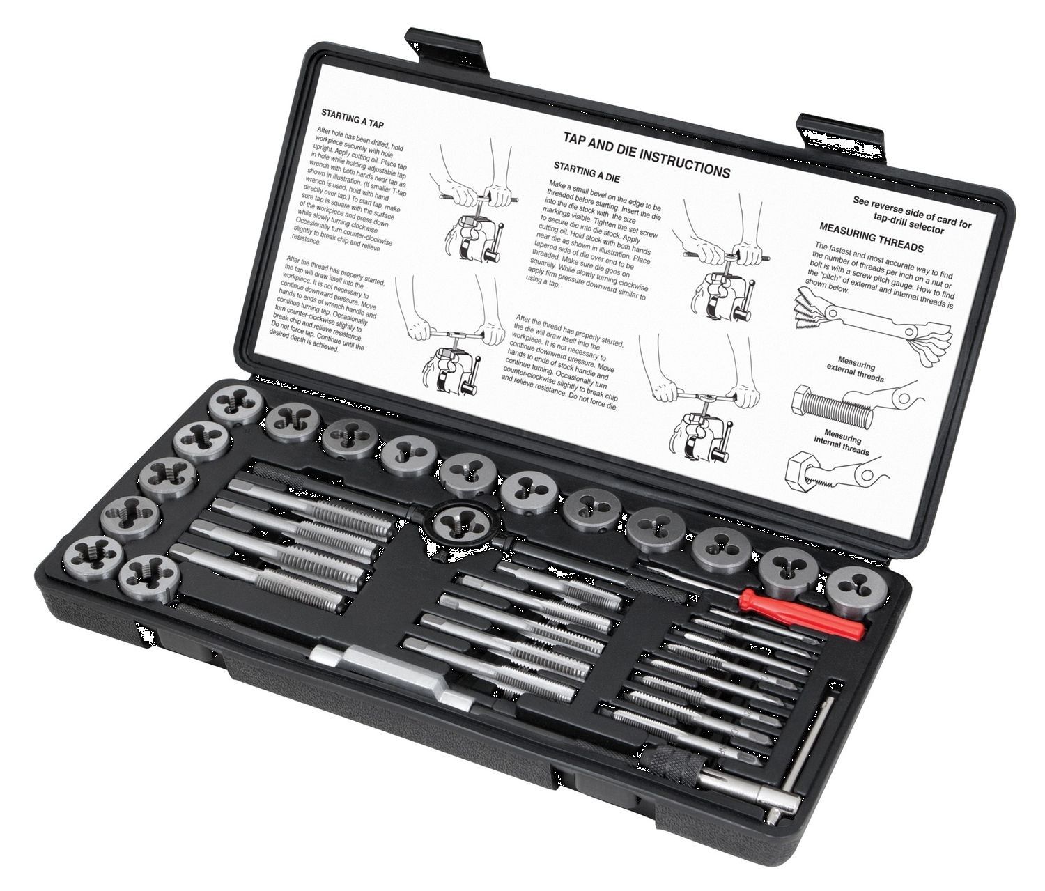 Performance Tool W4001DB 40 Piece SAE Tap & Die Set