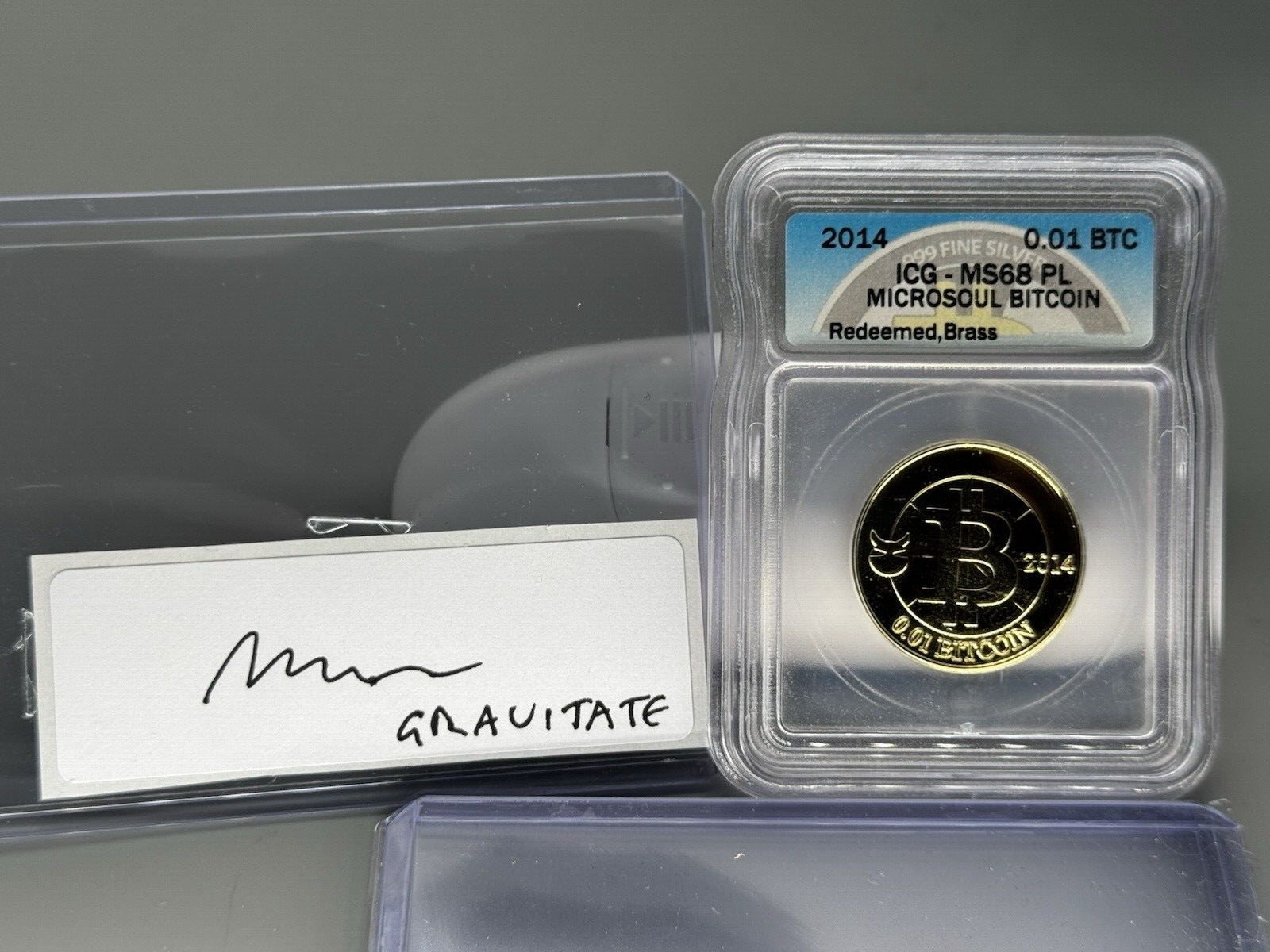Microsoul 2014 RARE w/ AUTOGRAPH lim 124 pcs M S-69-bit coin Lealana CASASCIUS