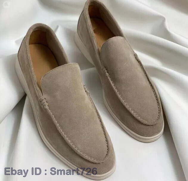 Men Fashion Classic Shoes Suede Slip-On Flat Casual Lazy Loafers Driving Shoes