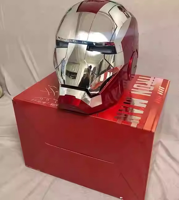 AUTOKING Iron Man MK5 1:1 Helmet Wearable Voice-control Mask Toys Silver/Gold