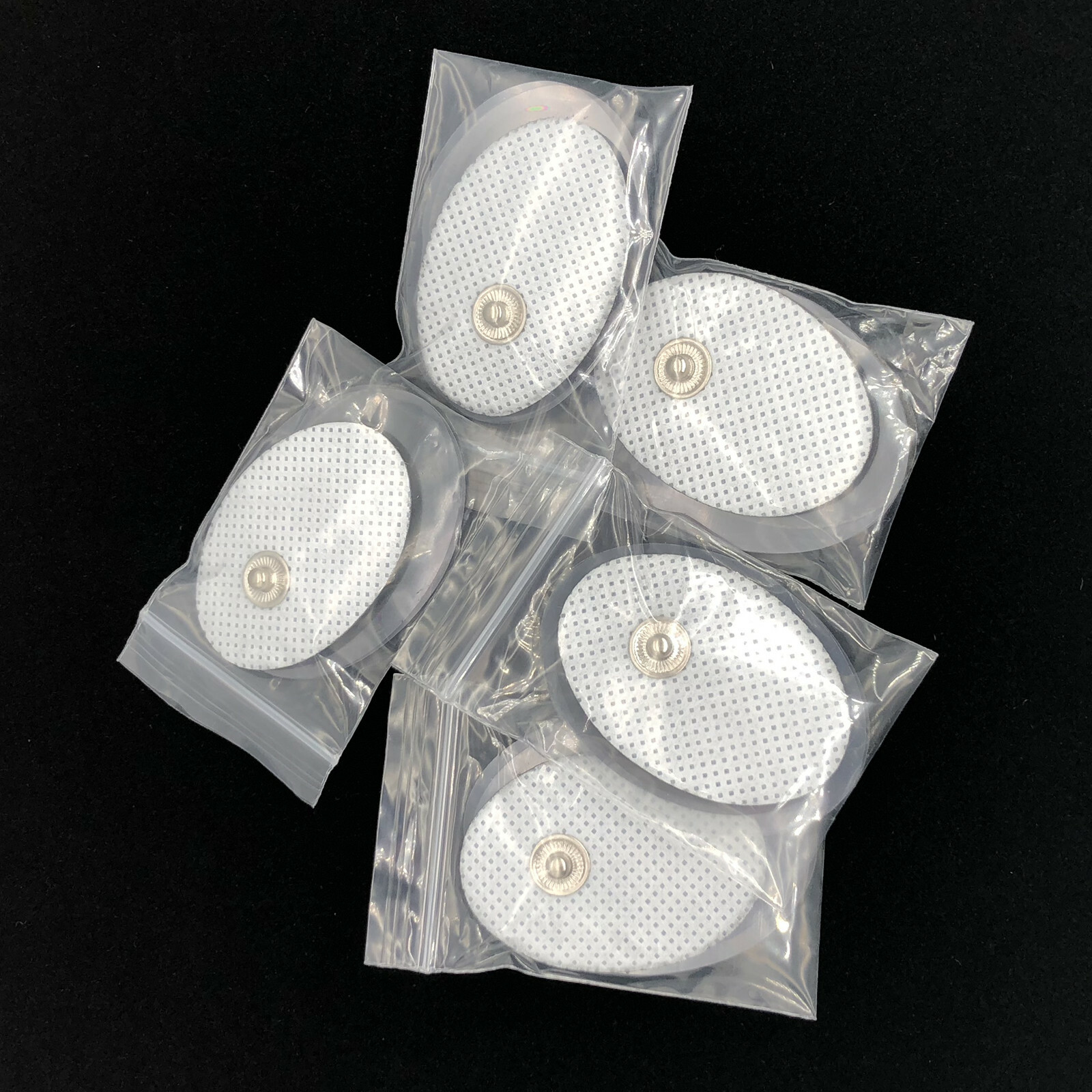 20PCS Small Oval Snap on Electrode Pads Replacement for Tens Unit Pulse Massager