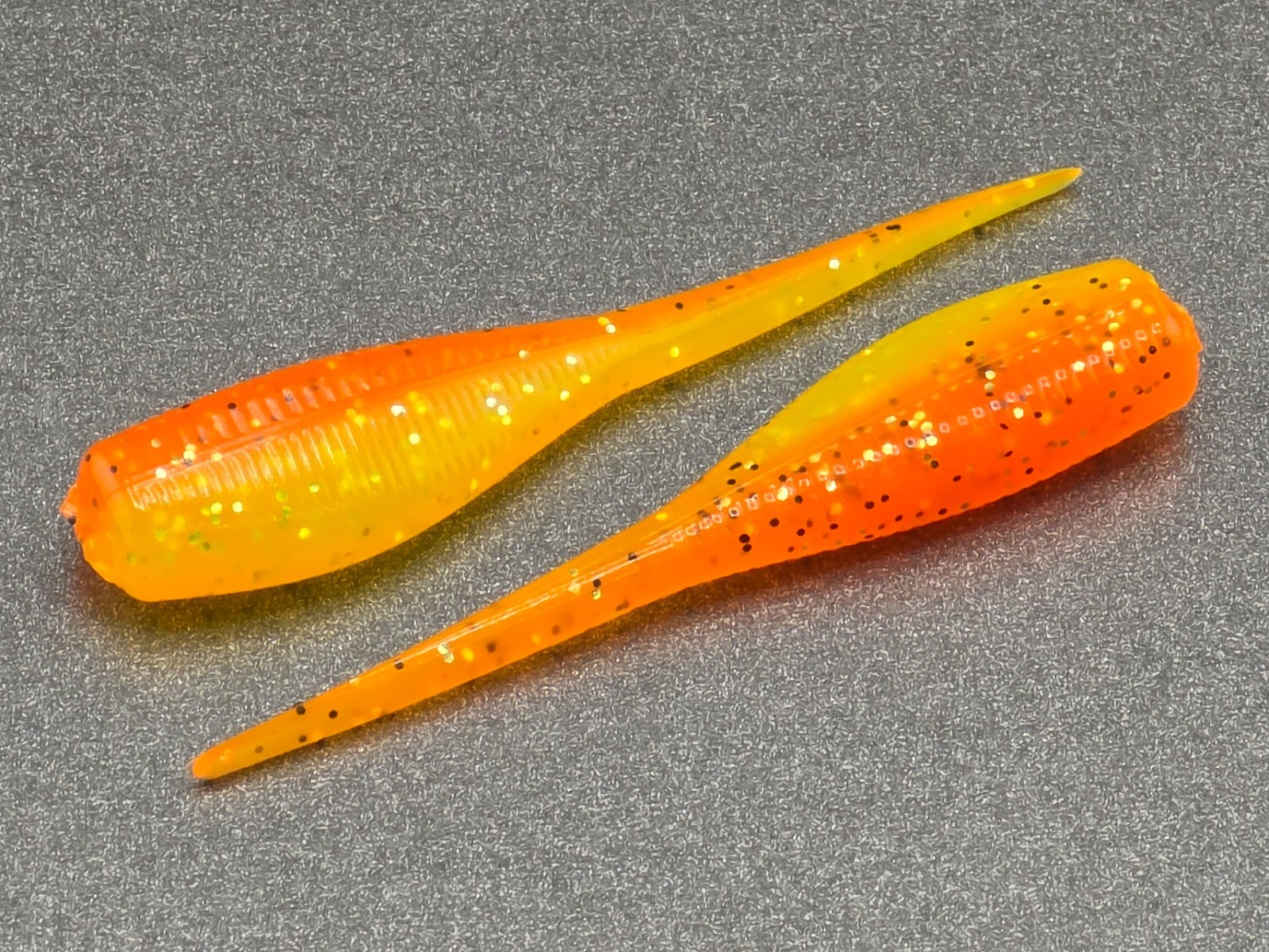 (24) 2" SLAB HUNTER "Fire Craw" GRUBS BAIT JIGS CRAPPIE PANFISH BABY SHAD