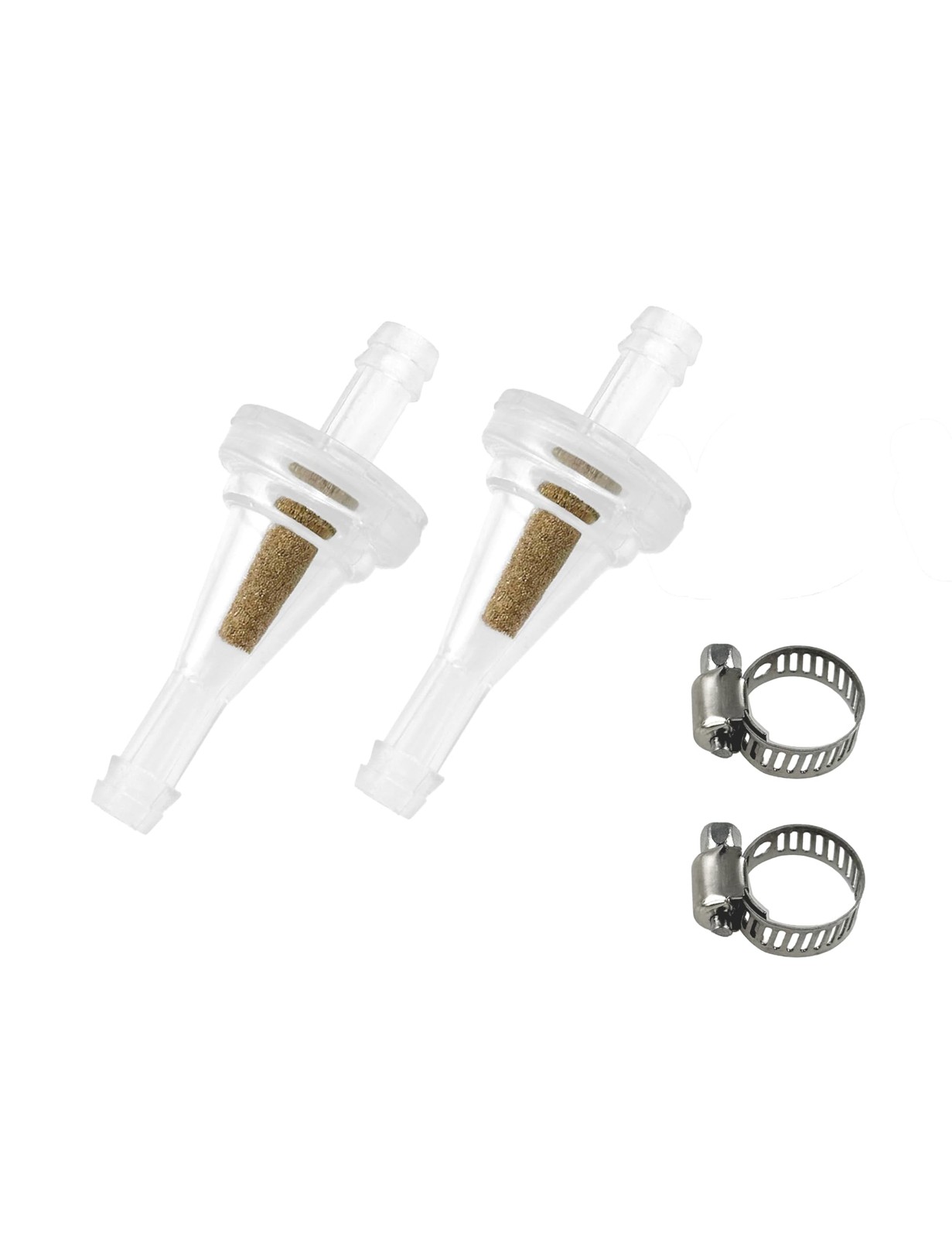 YAMAKATO 1/4" Inline Copper Fuel Filters for Dirt Mini Bike ATV 2PCS