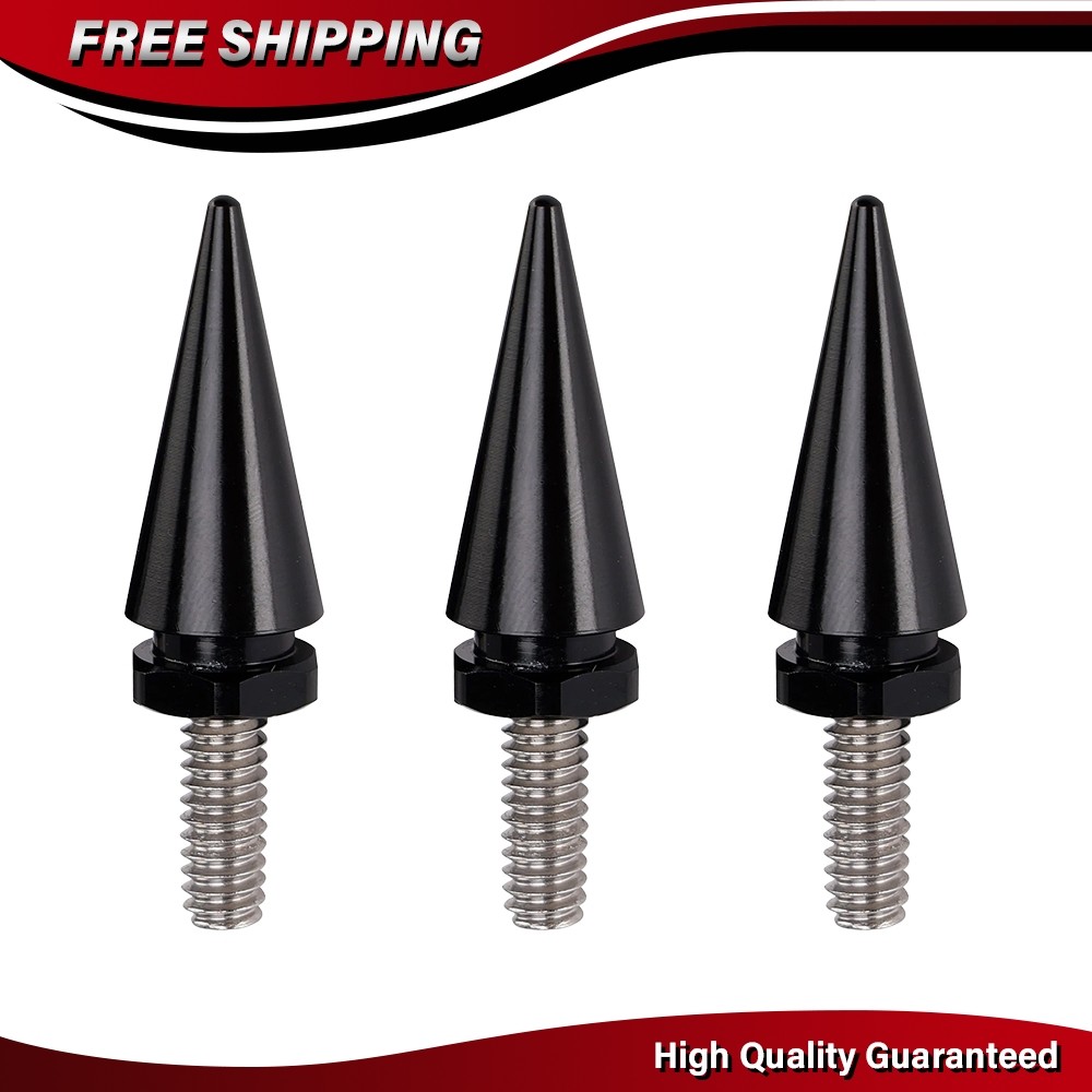 3PCS Motorcycle Windshield Spike Bolt Screw Black For 1996-2013 Harley Touring