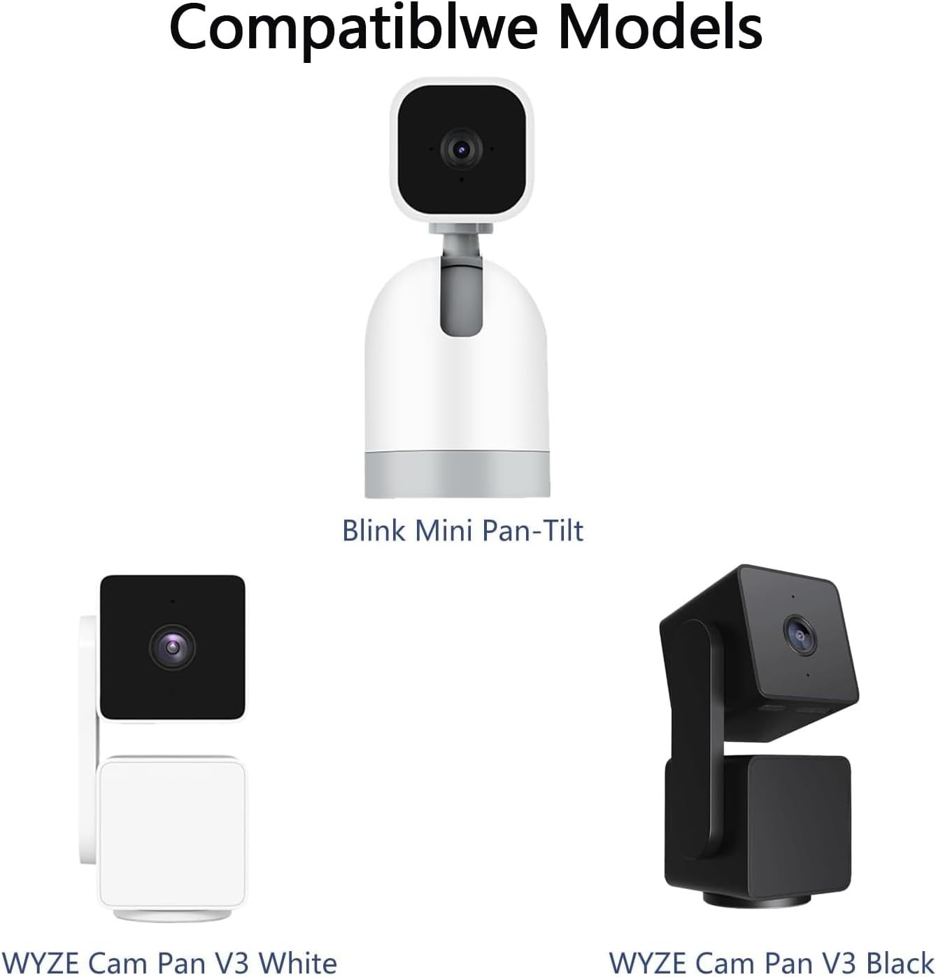 Versatile Camera Wall Mount Compatible with WYZE & Blink Mini - 180° Adjustable