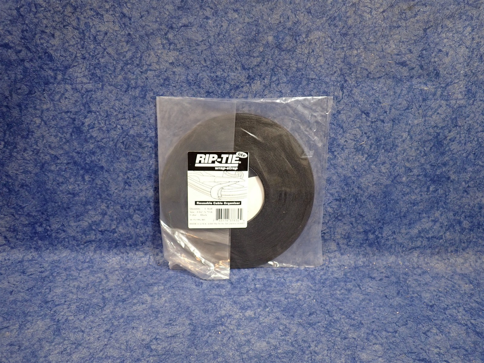 NEW Rip-Tie W-75-TRL-BK Lite WrapStrap 3/16in x 75ft Cable Strap (BN240)