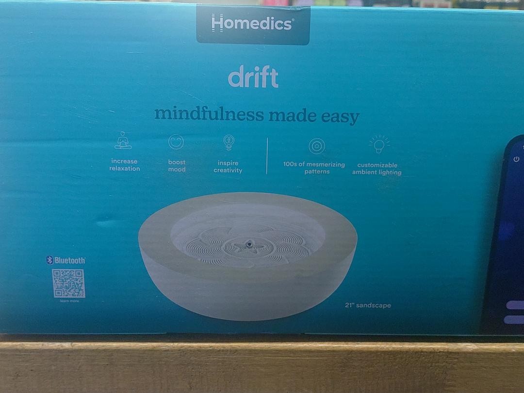 Homedics Drift Sandscape 21"  Table Cream ST-400-CE  New in Box