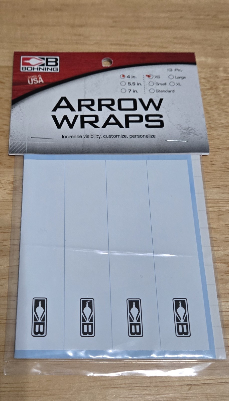 Bohning Arrow Wraps 4in XS White 13 Ct Pack
