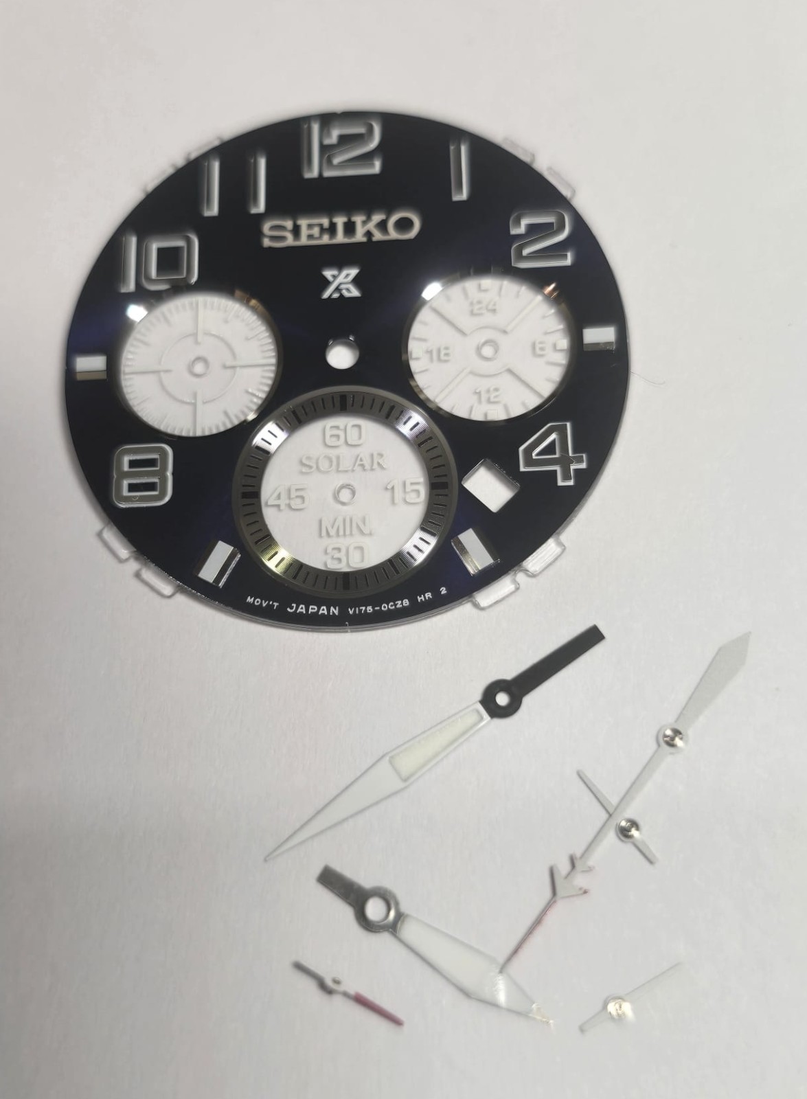 Seiko watch hands and face for Seiko Prospex V175-0CL0 SSC275PX watch