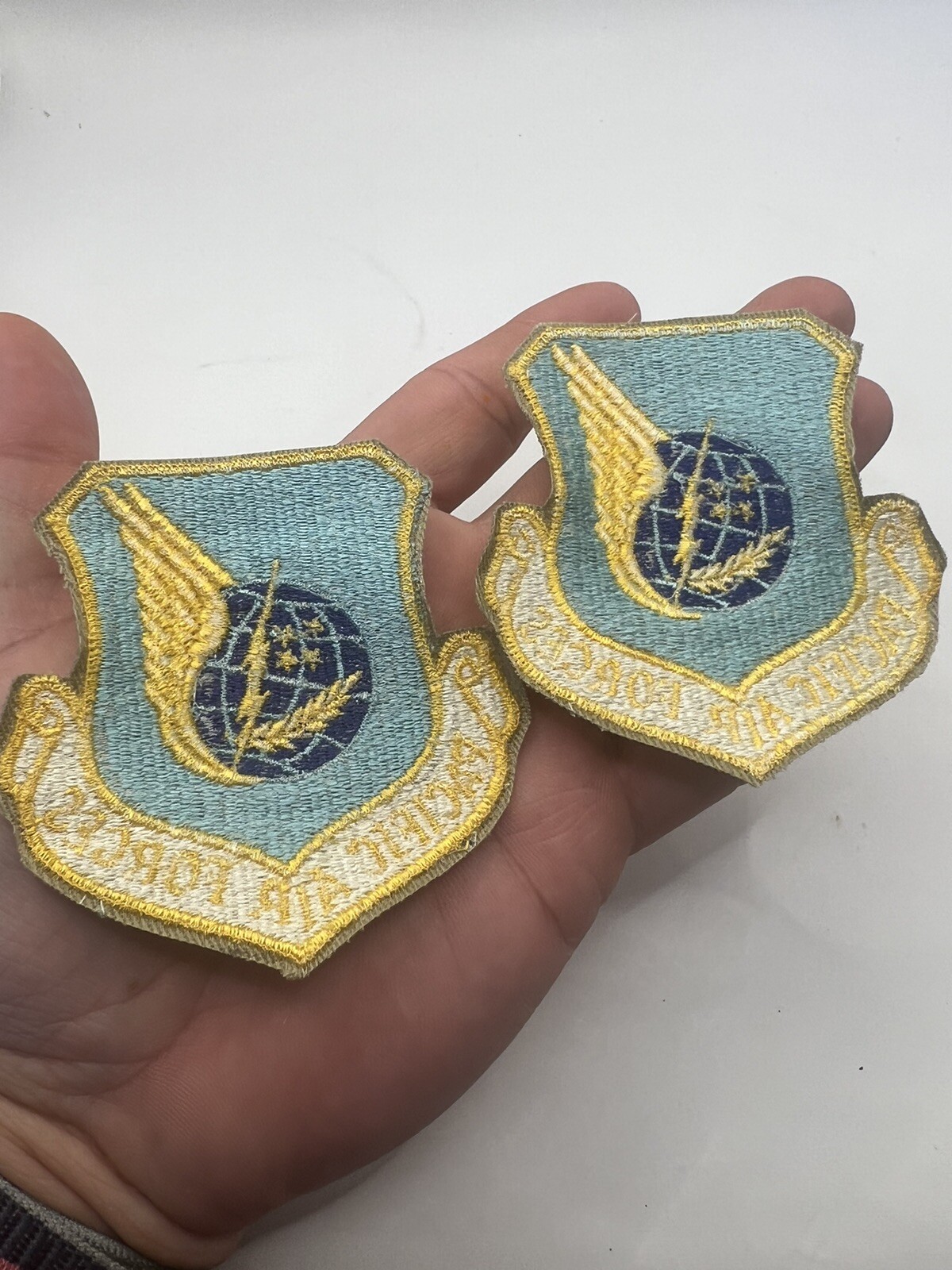 2 US Pacific Air Forces Command USAF Sleeve Patch PACAF Full Color Uniform