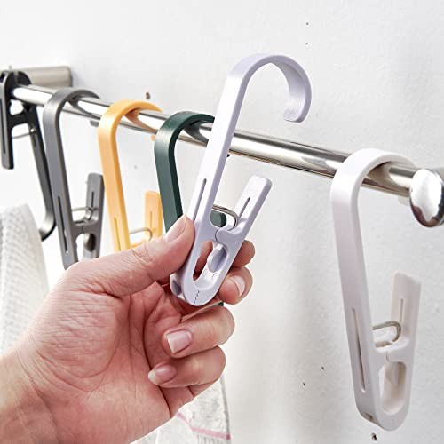 Large Clothes Pins Towel Clips Multipurpose Clothes 12 Pcs White+grey+black