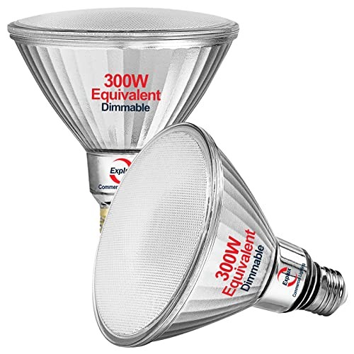Explux 300 Watt Equivalent PAR38 LED 2 Pack 300w Equivalent 5000k Daylight