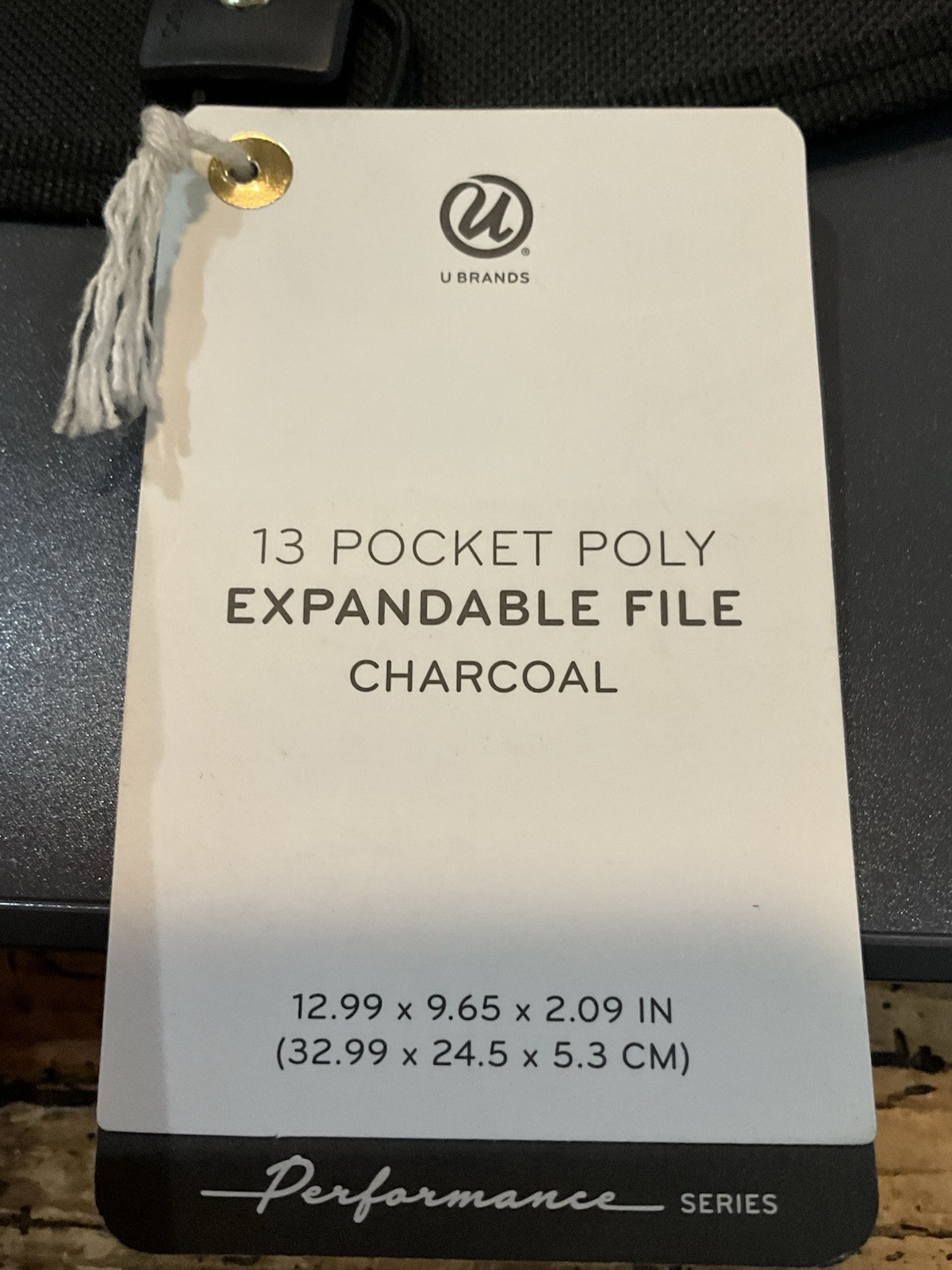U Brands 13 Pocket Poly Expandable File Charcoal-NEW