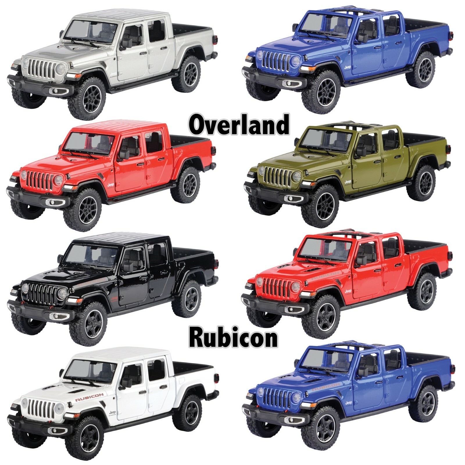 2021 JEEP GLADIATOR RUBICON OVERLAND PICKUP TRUCK MOTORMAX 79365 79367 79368 370
