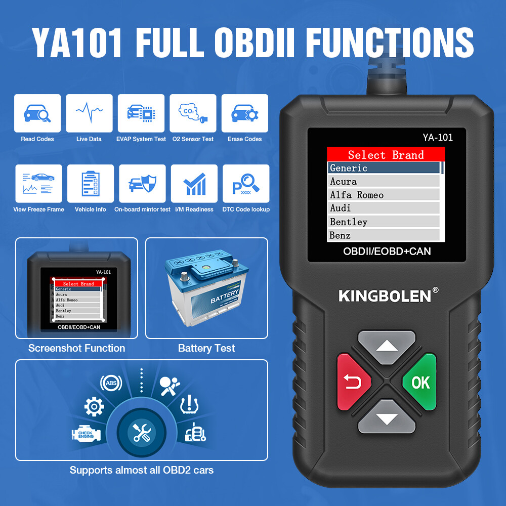 Automotive OBD2 Diagnostic Scanner Car Check Engine Light Tool OBD Code Reader
