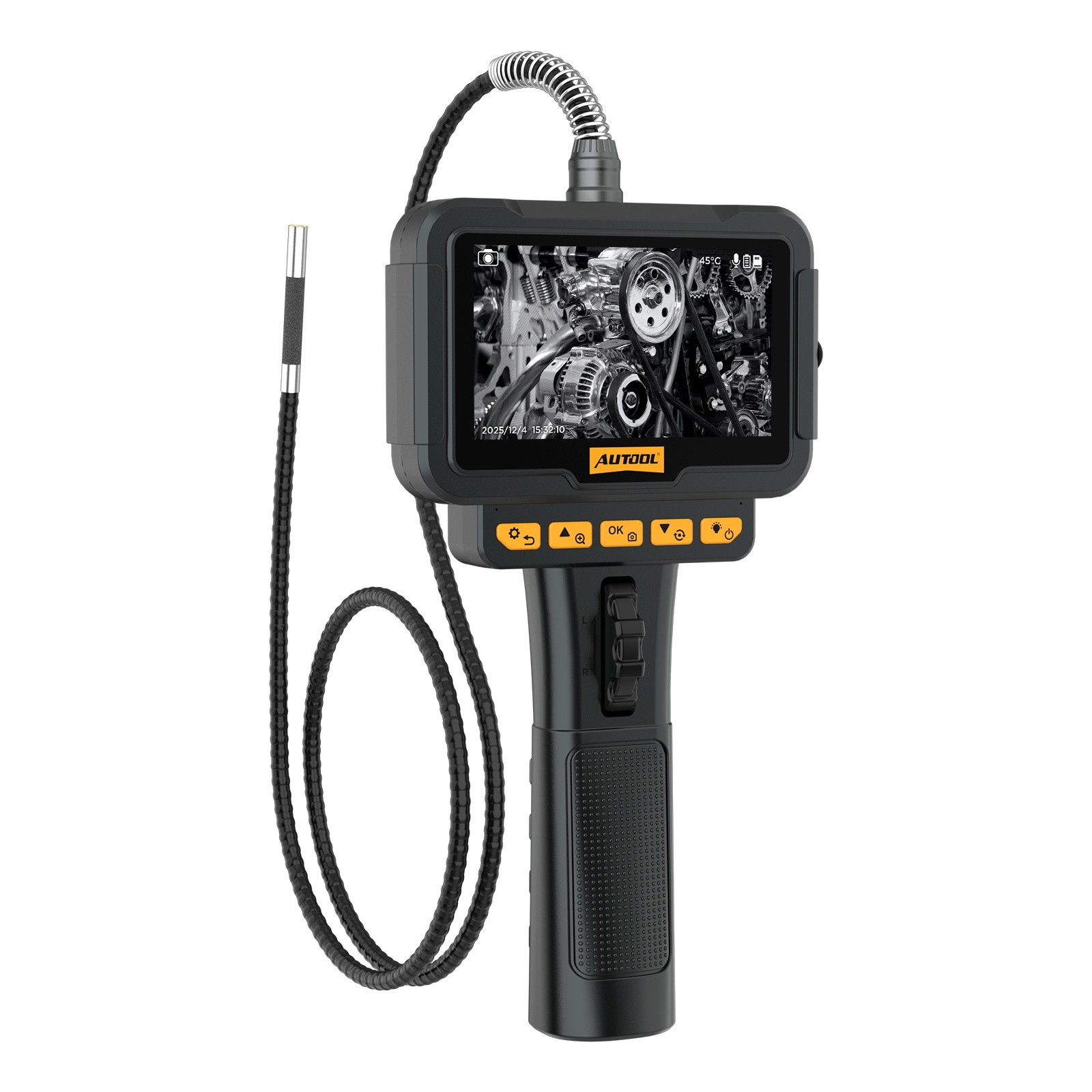AUTOOL Two-Way 210° Borescope Inspection Camera Industrial Endoscope With Light