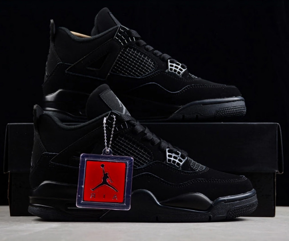 Men's Jordan 4 Retro "Black Cat" Basketball Shoes Mid Top Us Size 7-12