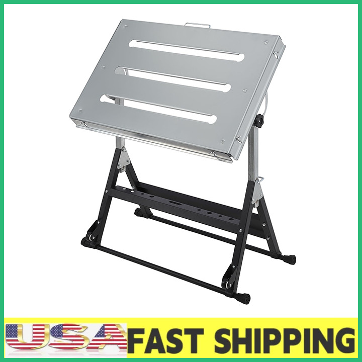 3 SIZES Steel Workbench Top Portable Welding Table W/Adjustable Angle & Height