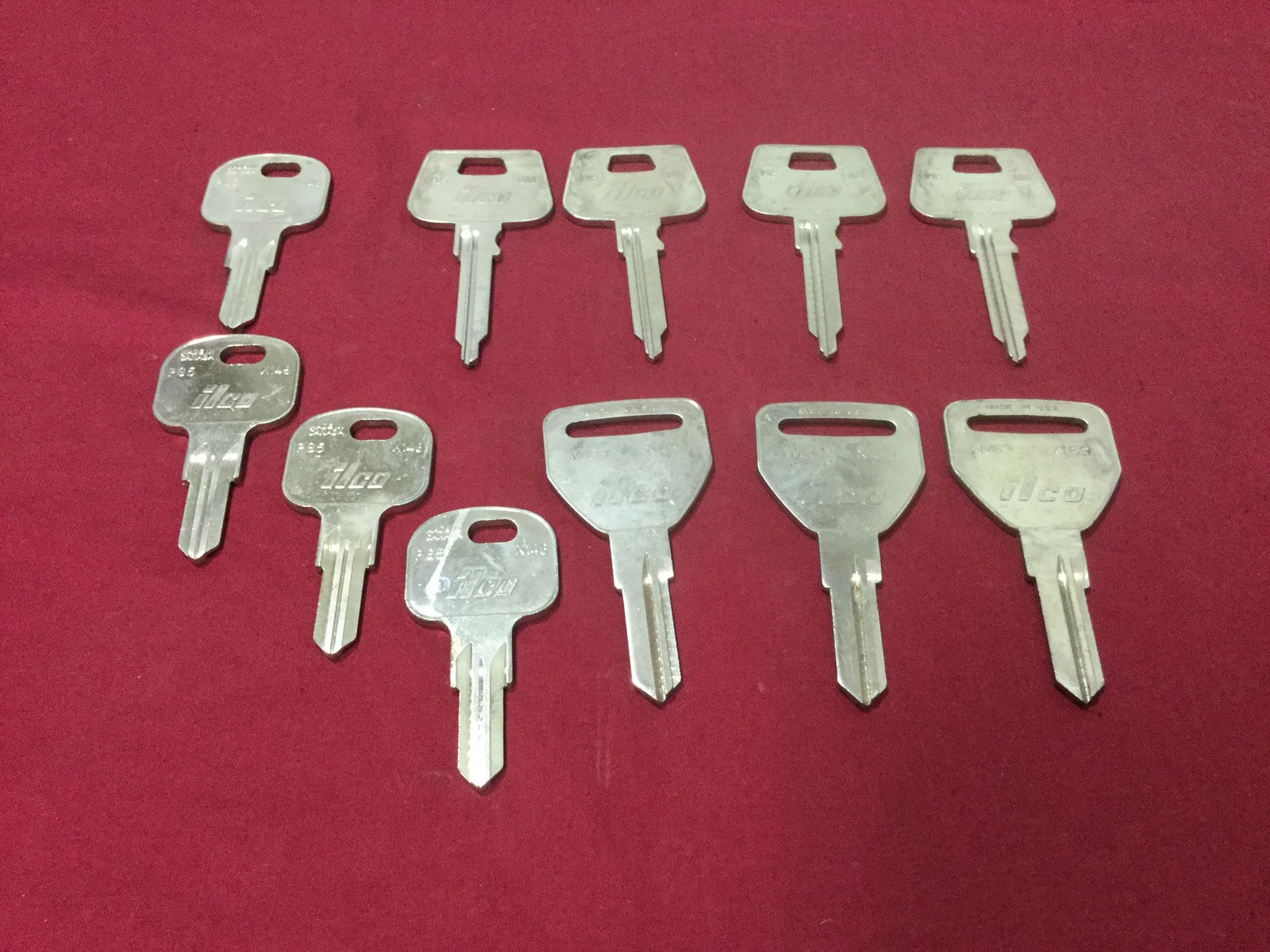 Peugeot, Porsche, Ford/Delorean by Ilco Auto Key Blanks, Set of 13 - Locksmith