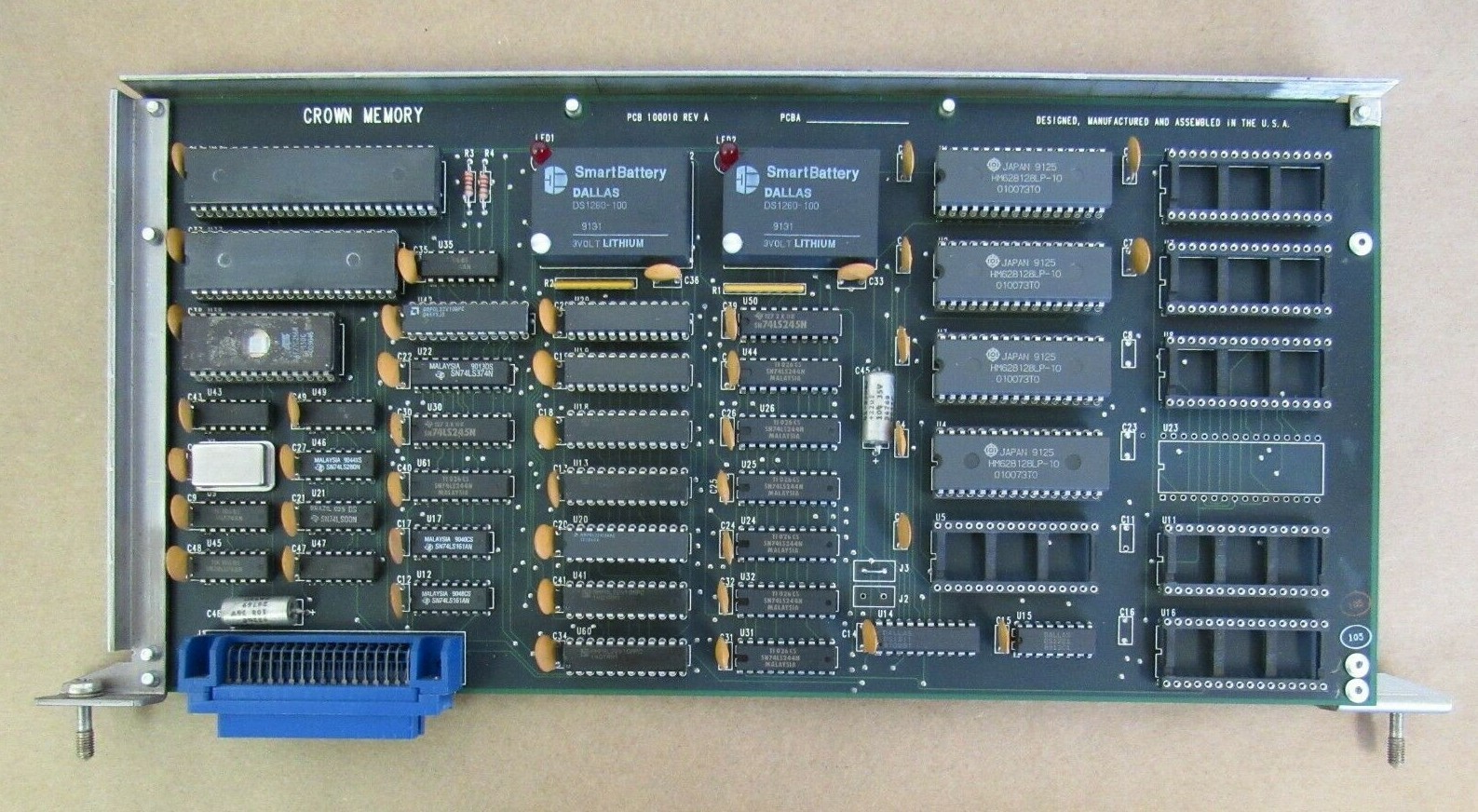 CROWN MEMORY INC BOARD PCB 100010 REV A, M/N 1280M 4,200FT