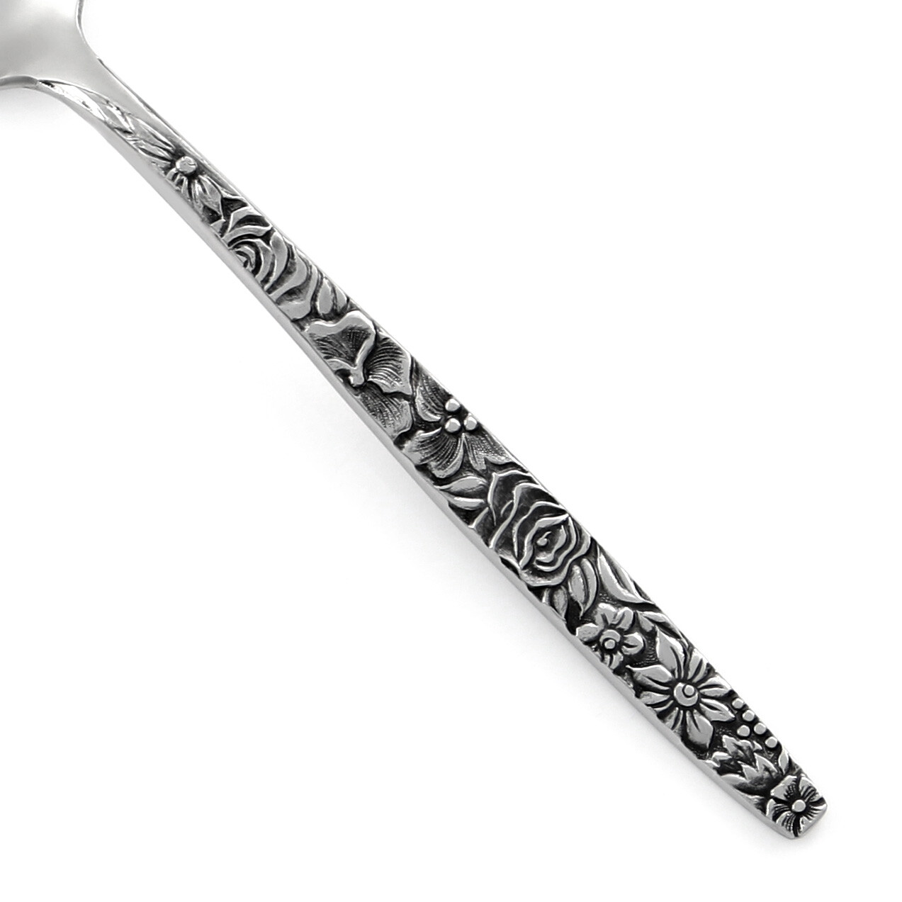Ekco Eterna LAS PALMAS Stainless Floral Black Accent Silverware CHOICE Flatware