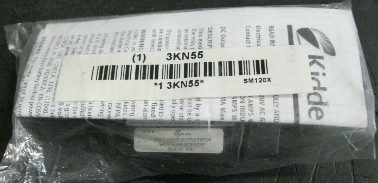 Kidde 3KN55 Smoke Detector Relay Module