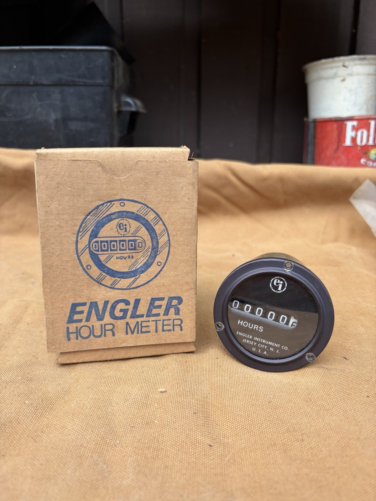 Vintage Engler Hour Meter 120v Machinery Rental Tool