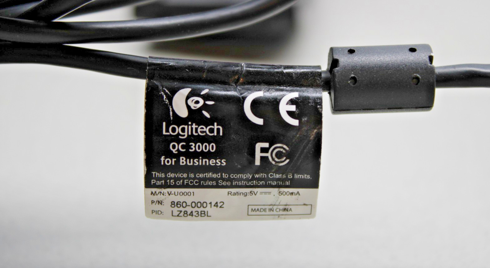 Logitech Webcam QC 3000 V-U0001 Web Cam - Tested Works