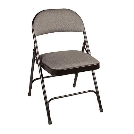 Commercial Furniture 6600 Series Folding Chair with Fabric Upholstered Black