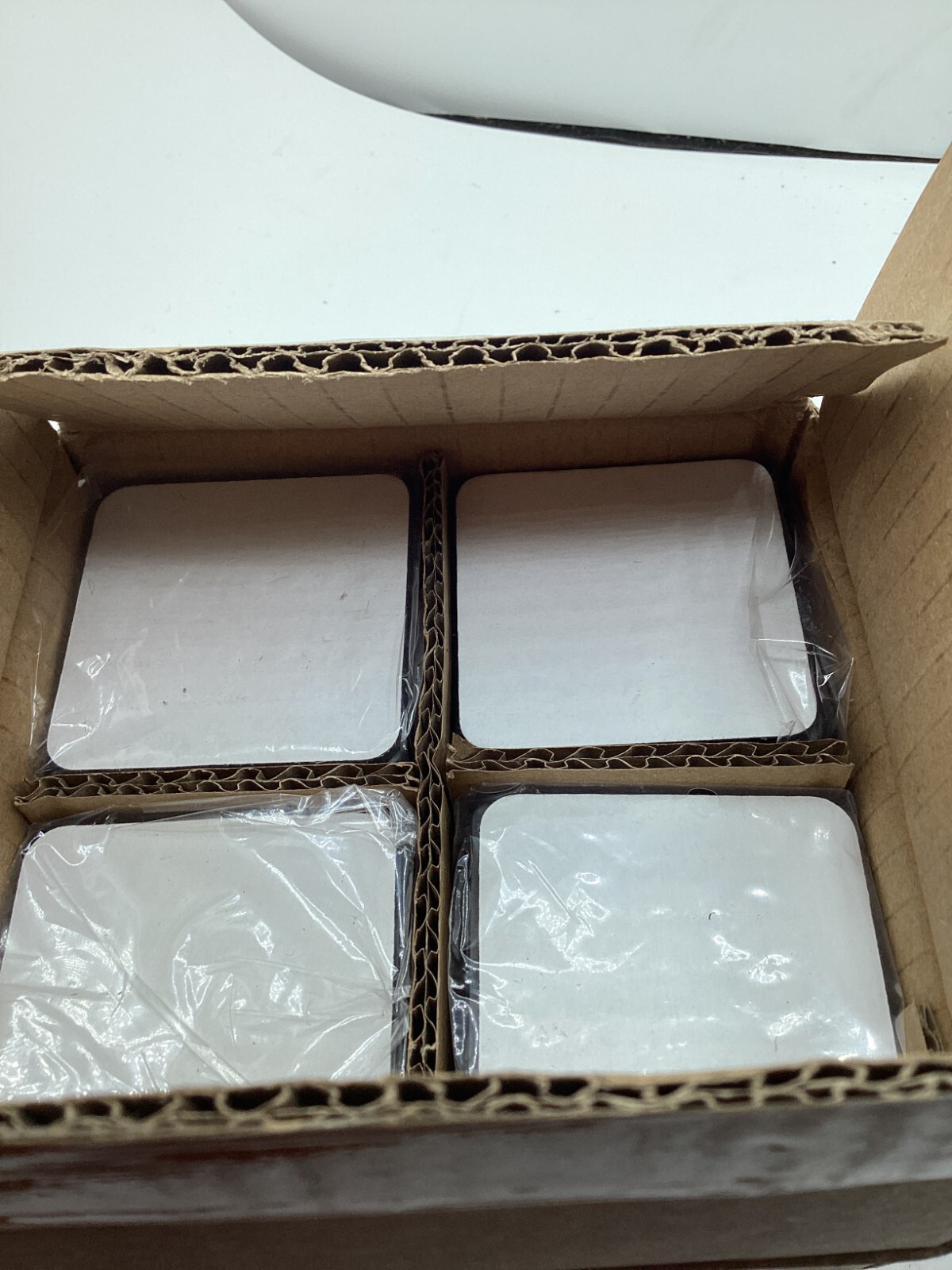 Pack of 4 Ezprotekt 2" Bed Risers Black Square Self-Adhesive Protects Hard Floor