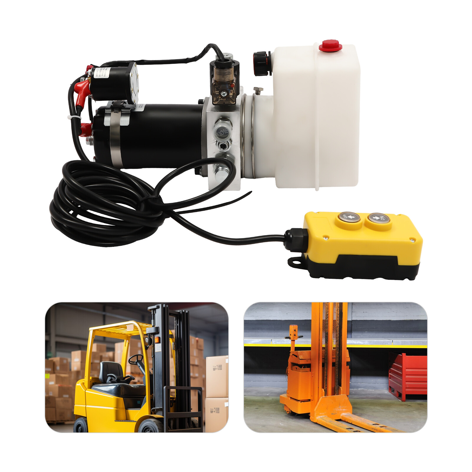 Hydraulic Power Unit 12V, Single Acting Dump Hydraulic Pump for Dump Trailer US