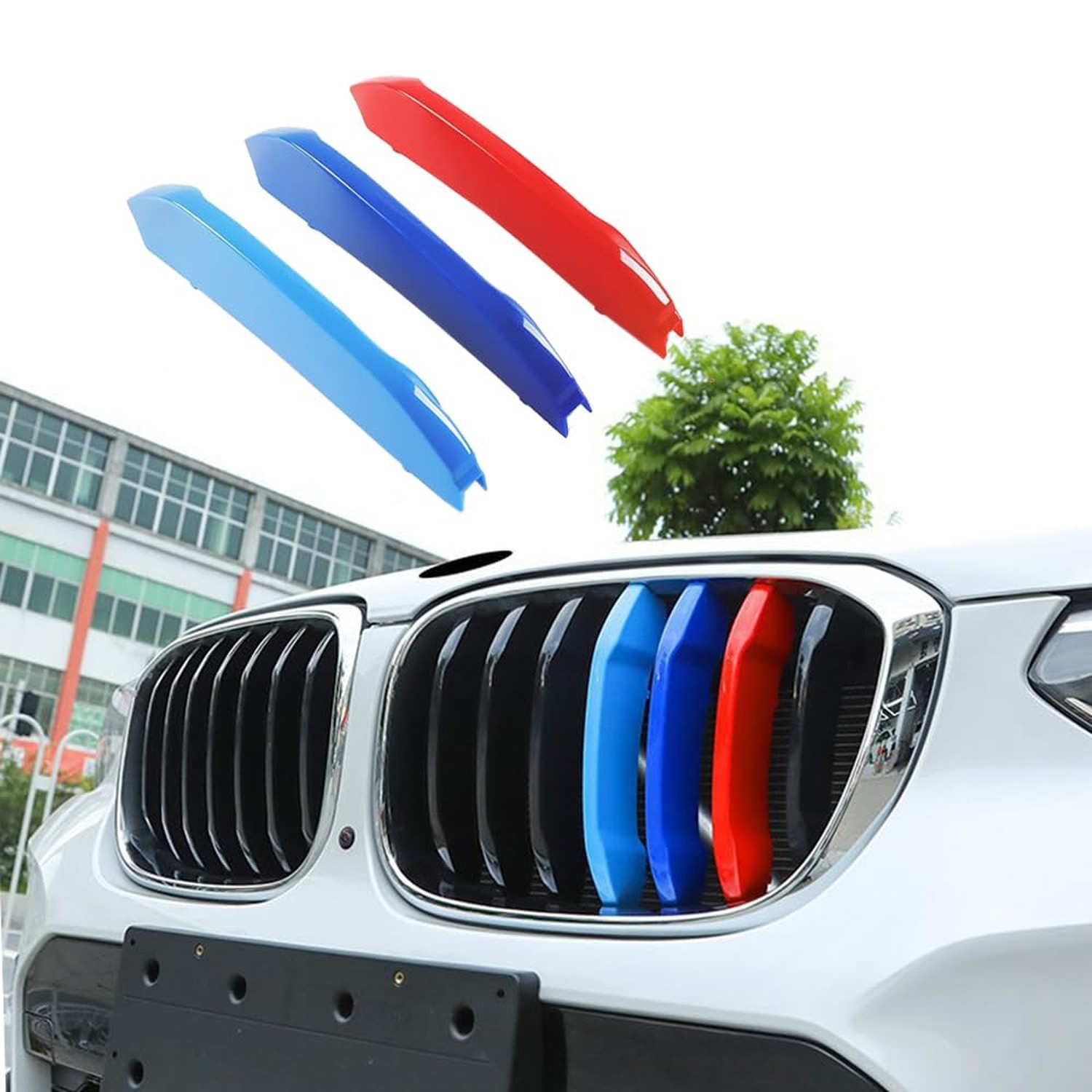 1Set(3pcs) Automotive Front Grille Stripe Insert Trims Comaptible with BMW 20...