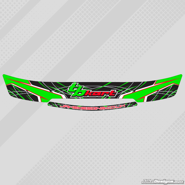 TB KART STYLE HELMET VISOR STICKER/STRIP - KARTING