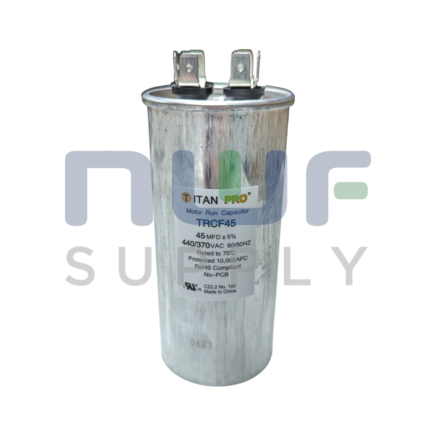 Packard Titan PRO TRCF45 45 MFD - 440/370 VAC Round Run Capacitor