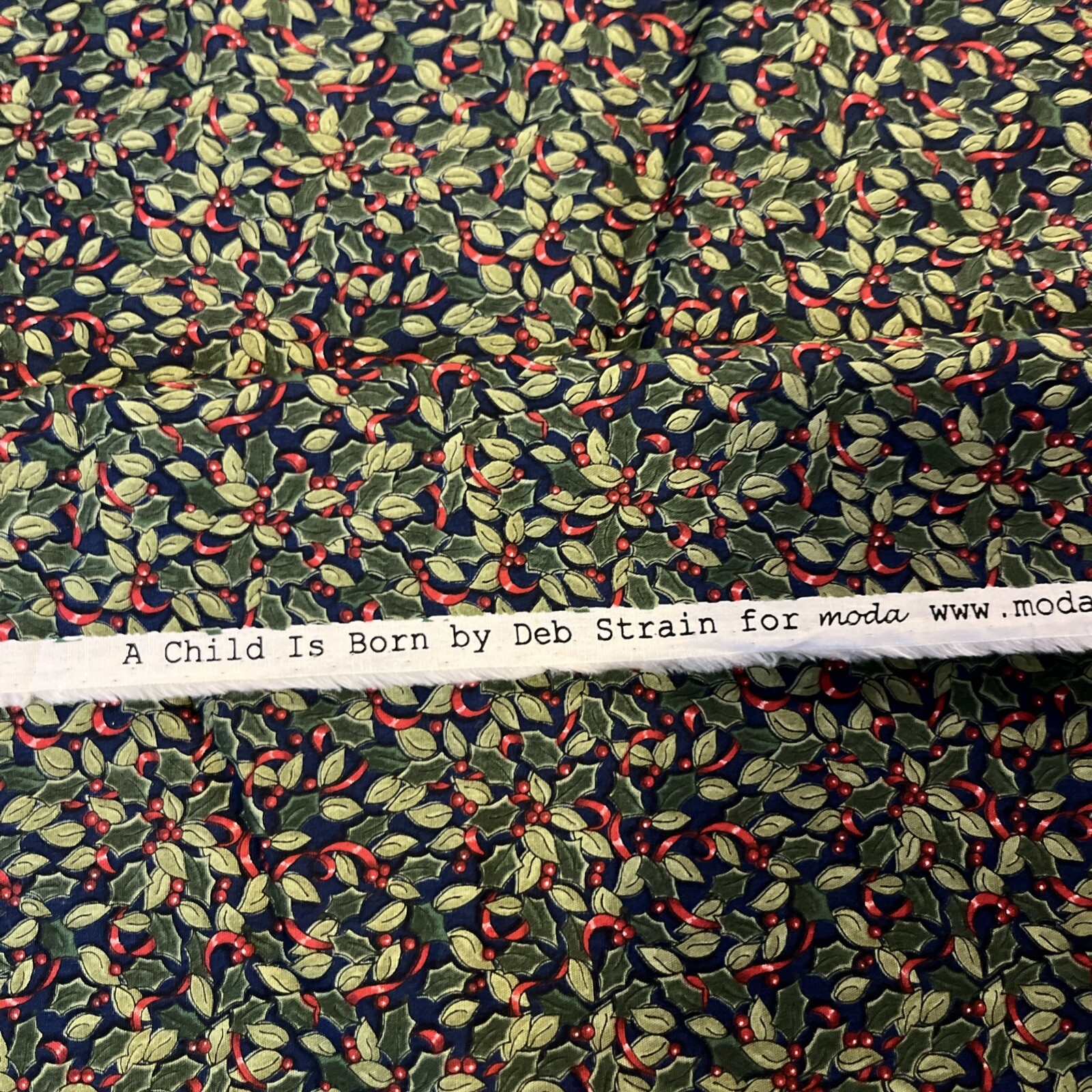 Moda Fabric-A Child is Born by Deb Strain-Christmas Cotton 2 Yds-