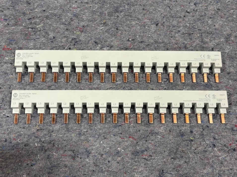 Allen Bradley 1489-AMCL318 Circuit Breaker Busbar 3-Pole 18-Pin Ser D (LOT OF 2)