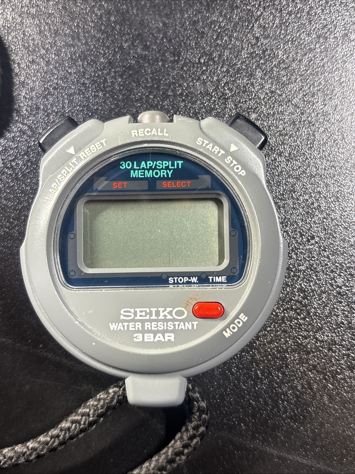 Seiko S031-4010 Digital Stopwatch 3Bar 30 Lap/Split Memory Vintage-Rare