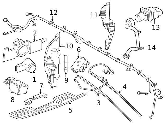 Genuine Nissan Blind Spot Detection System Warning Sensor Bracket 284H7-7KA1D