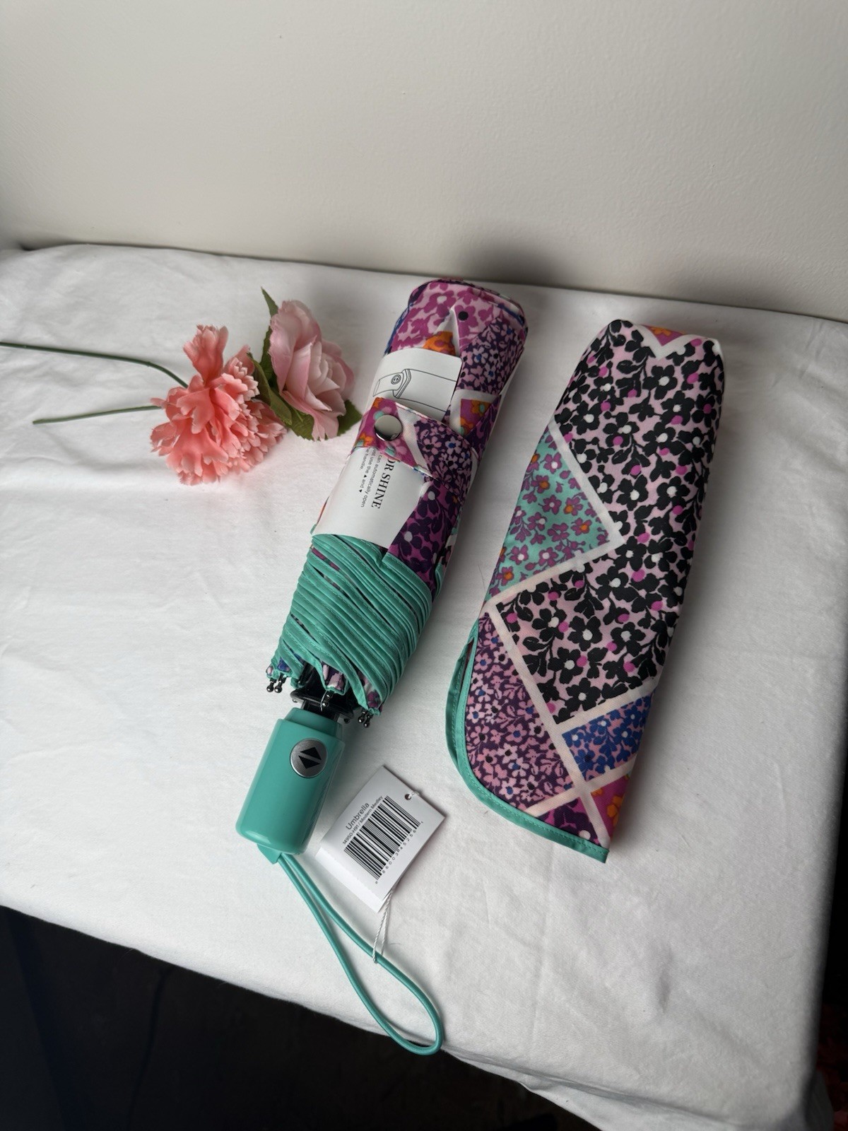 Vera Bradley Modern Medley Automatic Umbrella NWT RETIRED Rare 🌸