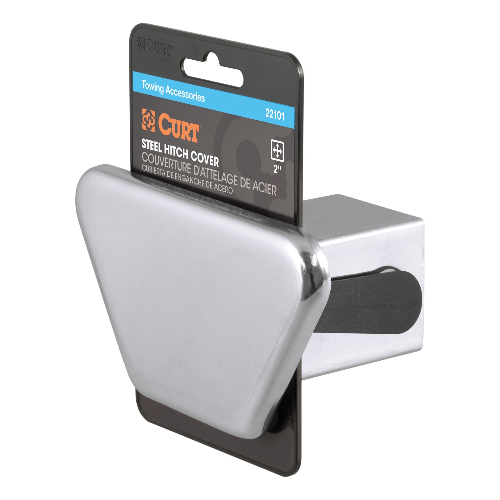Curt-2" Chrome Steel Hitch Tube Cover (Packaged)