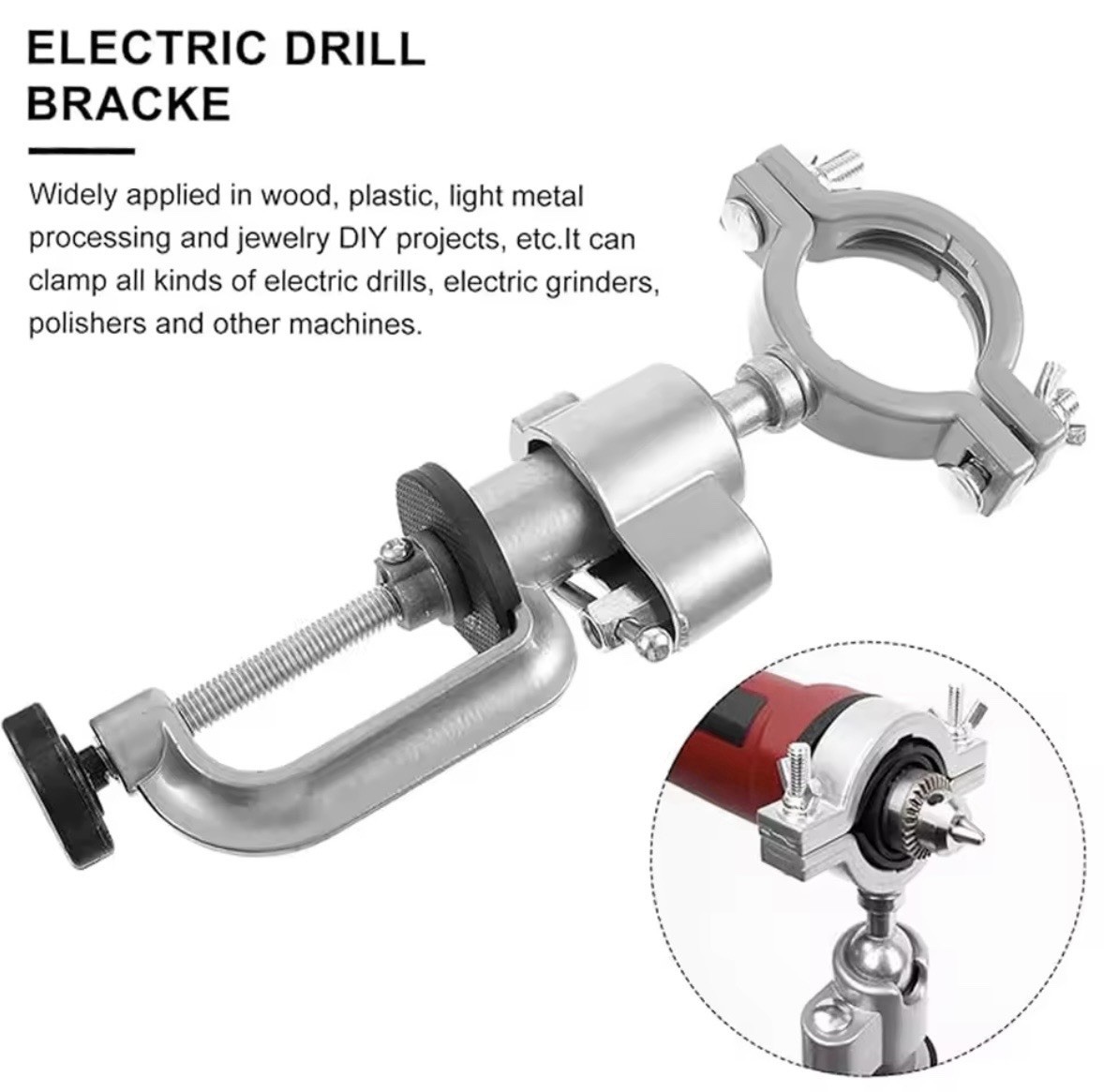 360° Bench Clamp Bracket For Dremel Grinder Table Mount