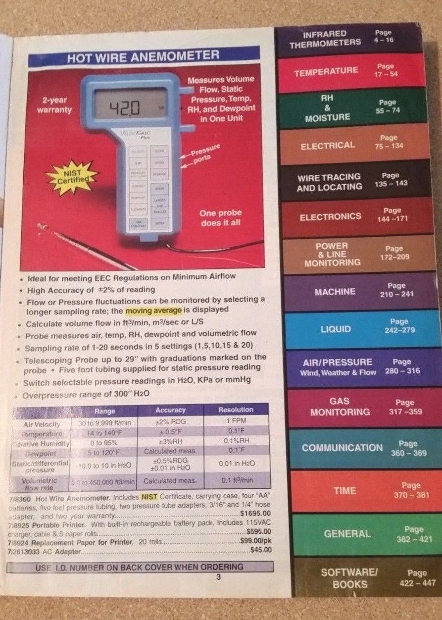 1997-1998 Mitchell Instrument Company Catalog