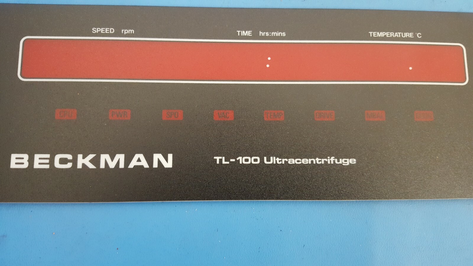 Replacement Part Overlay Front Panel Beckman TL-100, Accessories