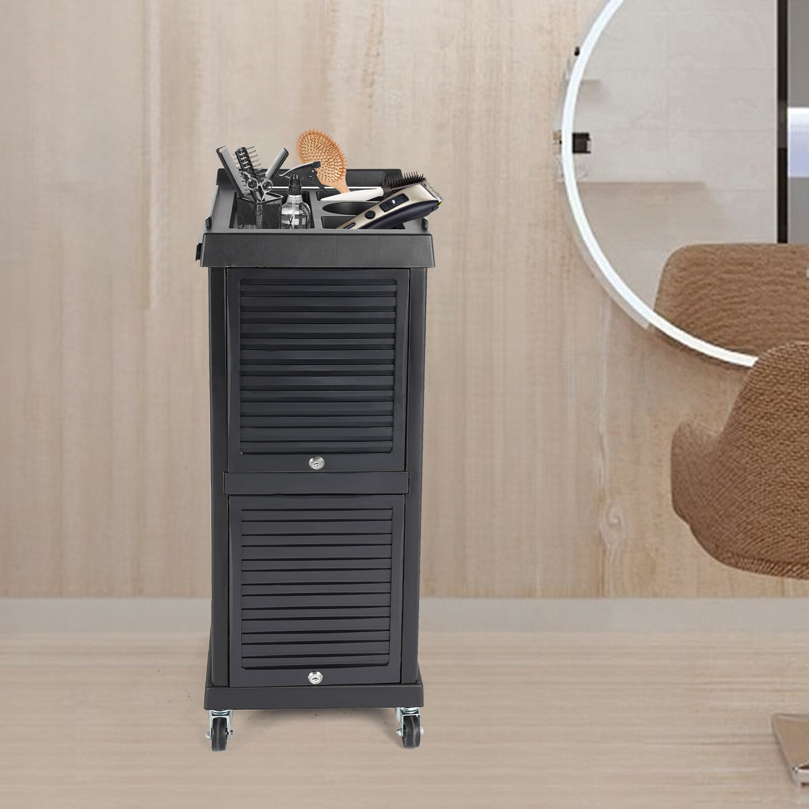 Rolling Trolley Cart, Beauty Barber Cart, Barber Organizer Rolling Cart