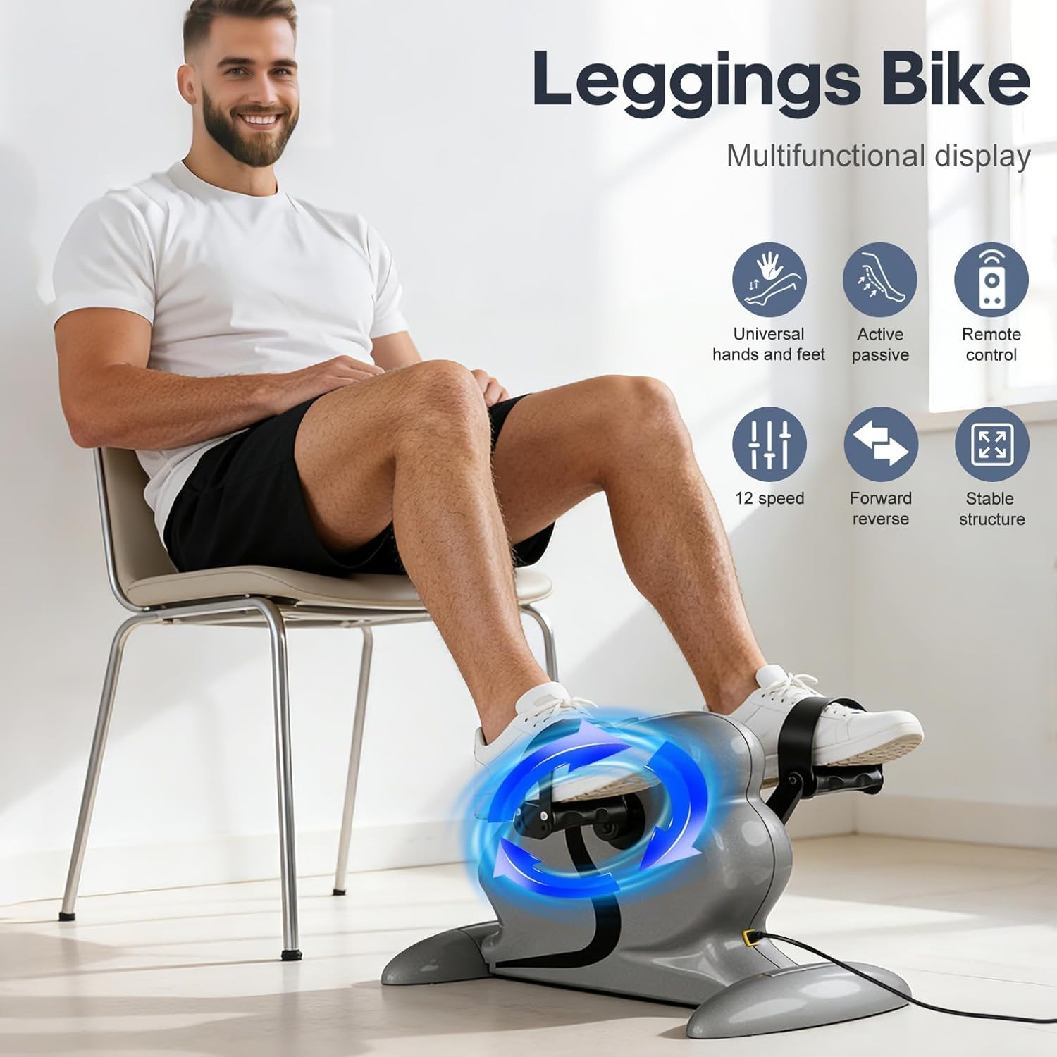 Motorized Pedal Exerciser, Electric Pedal Exerciser for Arm and Leg Low Impact E