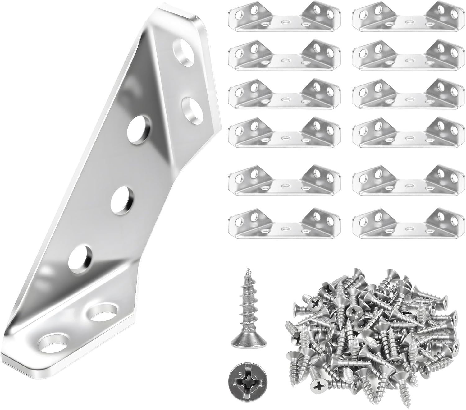 High-Strength 12 Pack Triangular Furniture Connectors - Perfect for DIY Projects