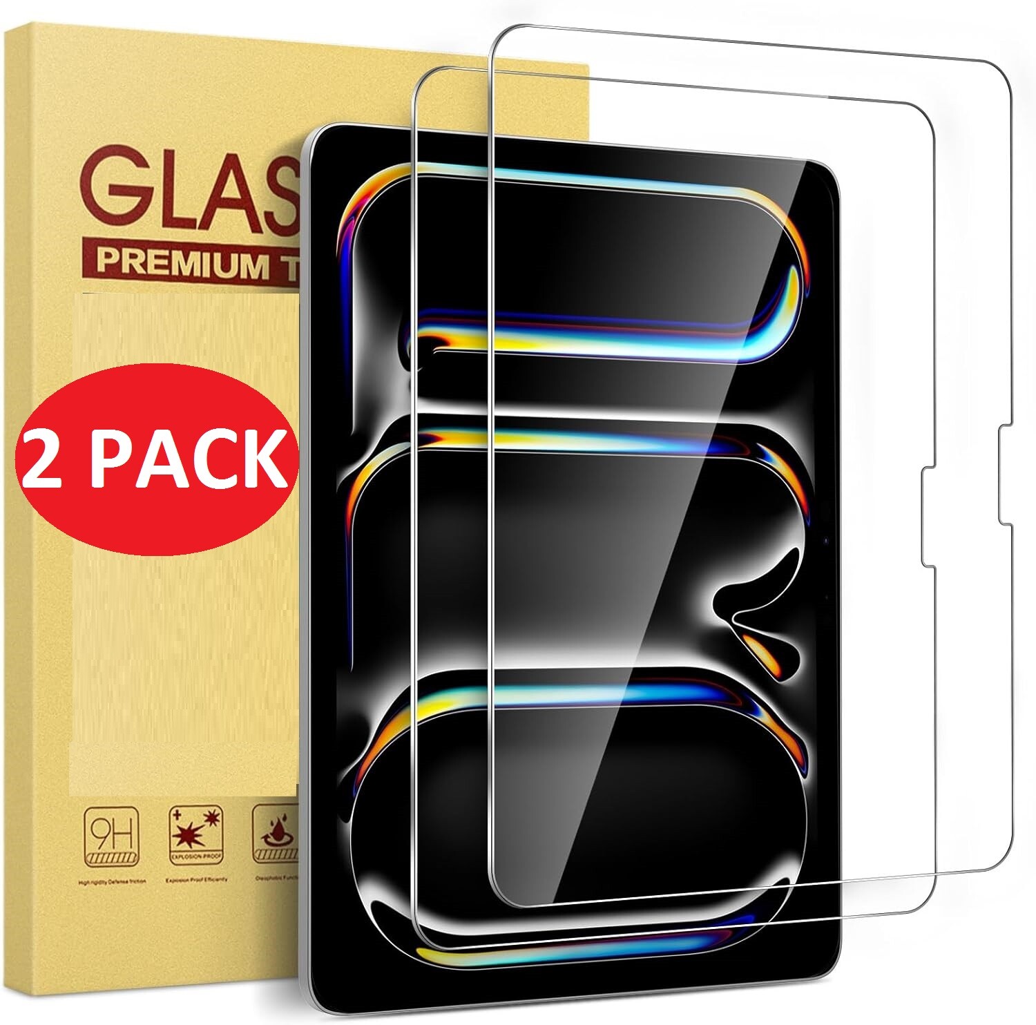 2X Tempered Glass Screen protector for iPad 9.7" 10.9" 10.2" 11" 12.9" 13" Pro